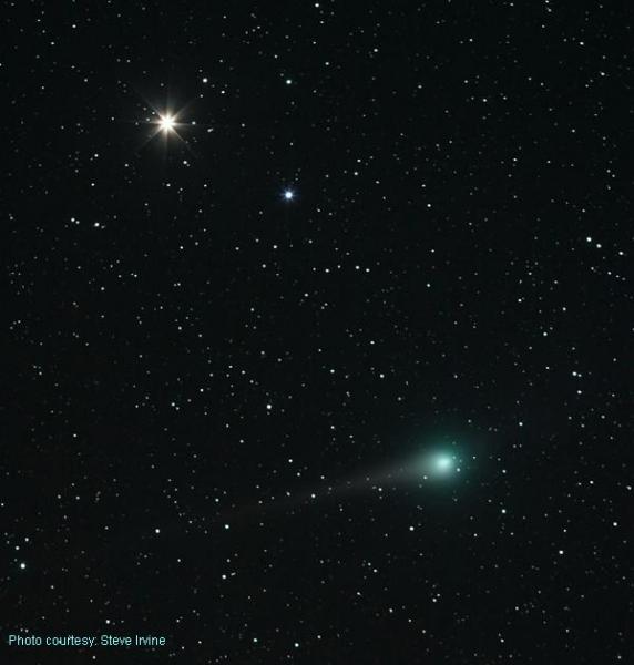 Comet Lulin and Saturn