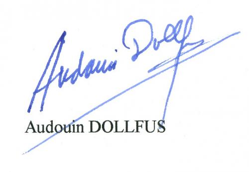Audouin Dollfus Autograph