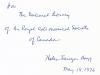 Helen Sawyer Hogg Autograph