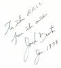 Jack Newton Autograph