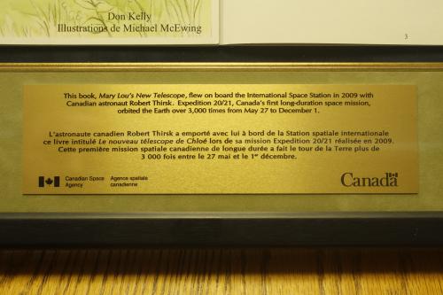 Mary Lou's New Telescope (ISS, Plaque)