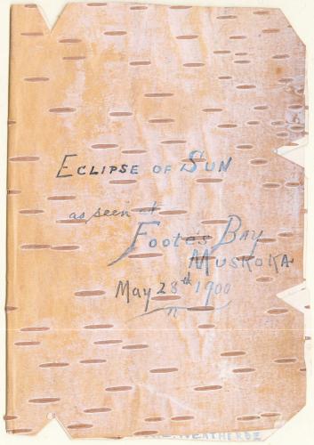 Eclipse 1900 in Birch Bark Eclipse 1900 in Birch Bark