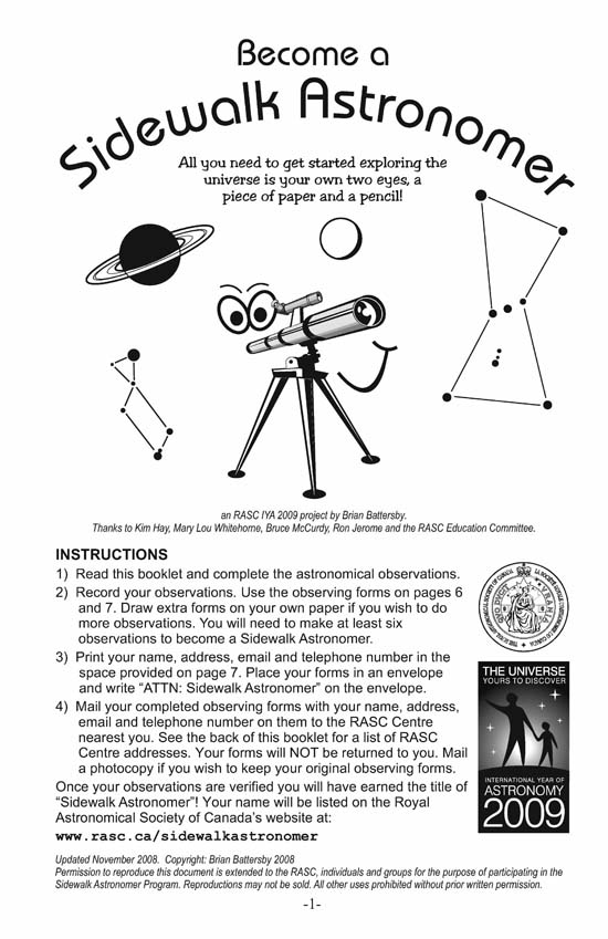 Sidewalk Astronomer