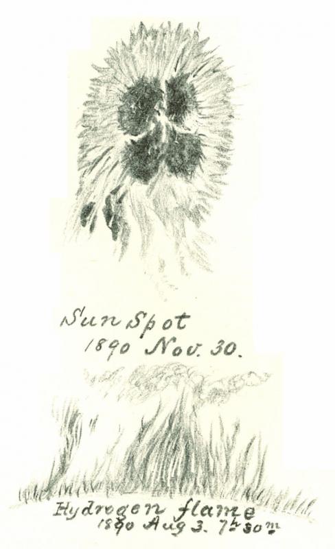 Sunspot Sketch 1890