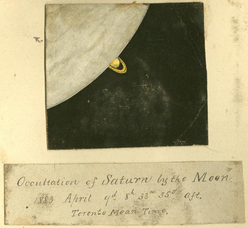 Occultation of Saturn 1883